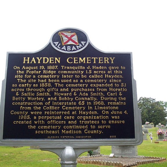 Hayden Cemetery City of Huntsville