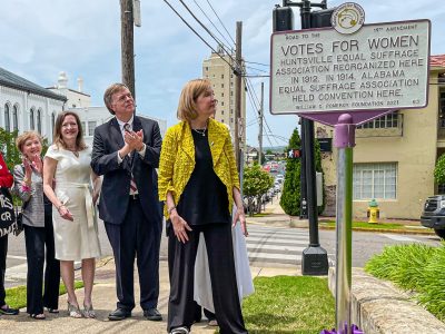 Click to view Historic marker recognizes Huntsville’s role in women’s suffrage movement